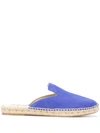 Manebi Hamptons Suede Espadrille Slippers In Purple