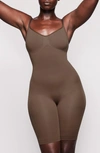Skims Sculpting Seamless Mid-thigh Bodysuit In Oxide