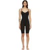 Skims Black Seamless Sculpting Mid-thigh Bodysuit In Onyx