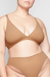 Skims Fits Everybody Triangle Bralette In Ochre