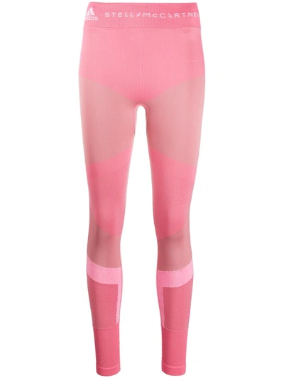 Adidas By Stella Mccartney Two-toned Performance Leggings In Pink