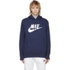 Nike Men's Sportswear Club Fleece Graphic Pullover Hoodie In Midnight Navy/reflective