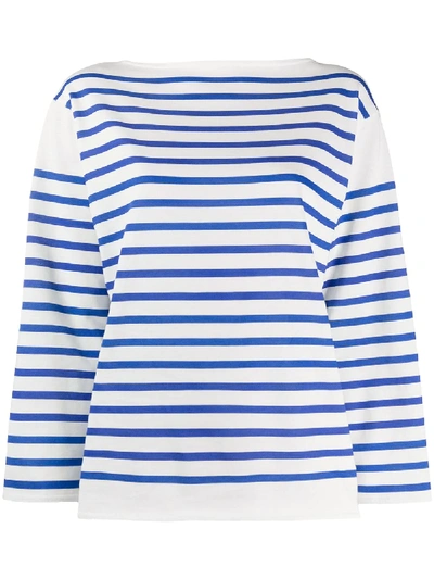 Philosophy Di Lorenzo Serafini Striped Shirt In White With Blue
