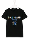 Balmain Kids Printed T-shirt In Nero