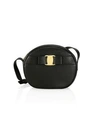 Ferragamo Women's Leather Cross-body Messenger Shoulder Bag Fiocco Vara In Black