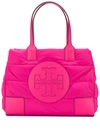 Tory Burch Ella Mini Quilted Nylon Tote Bag In Pink