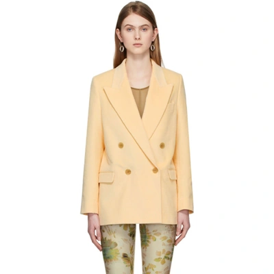 Acne Studios Corduroy Suit Jacket Vanilla Yellow