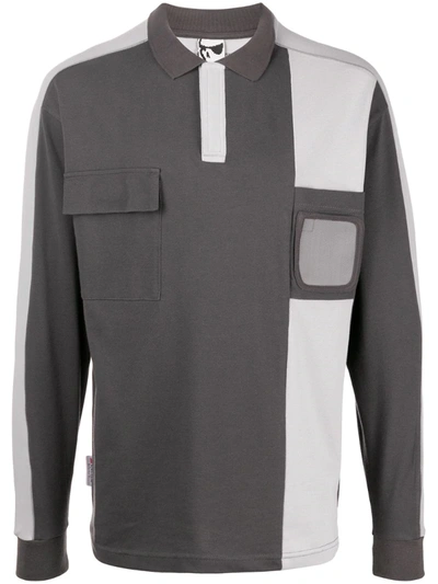 Gr10k Colour-block Polo Shirt In Grey