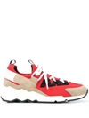 Pierre Hardy Red Trek Comet Lace-up Sneakers