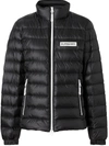 Burberry Chest Logo Puffer Jacket In Black