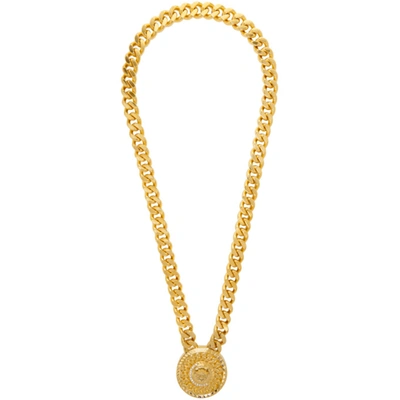 Versace 金色 Crystal Medusa 项链 In Dco0h Gold