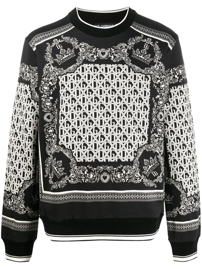 Dolce & Gabbana Dolce And Gabbana Black And White Bandana Sweatshirt