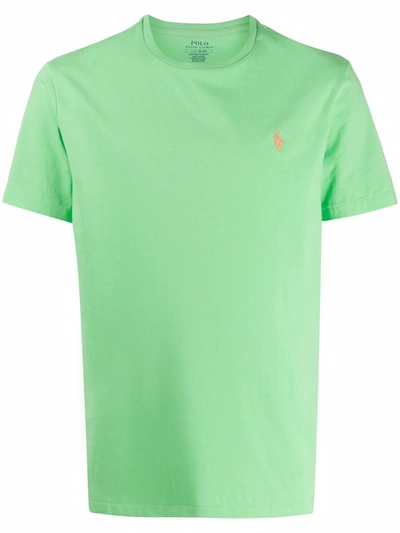 Polo Ralph Lauren Green Logo Embroidery T-shirt In Light Green