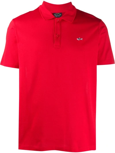 Paul & Shark Slim Fit Polo Shirt In Red