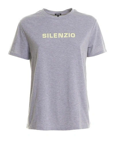 Aspesi Slim Fit T-shirt With Lettering In Grey