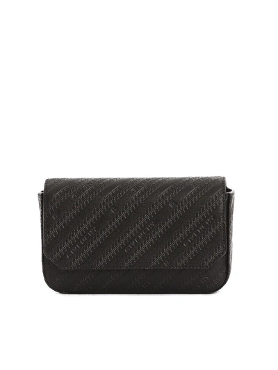 Givenchy Bond Embossed Leather Belt Bag In Black