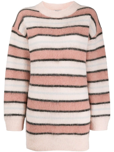 Acne Studios Karalynn Intarsia-striped Oversized Jumper In Striped Jumper