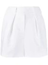 Alexandre Vauthier Tailored Grain-de-poudre Cotton-blend Shorts In White