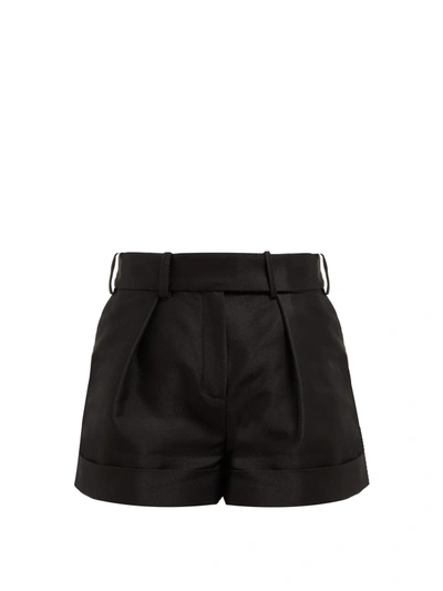 Alexandre Vauthier Tailored Grain-de-poudre Cotton-blend Shorts In Black