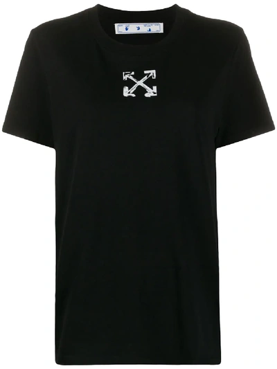 Off-white Spray Arrow Relaxed-fit T-shirt In Black