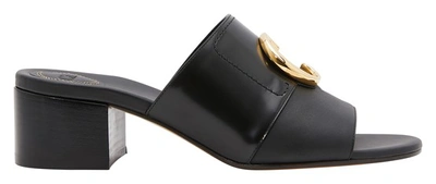 Chloé Chloe C Mules In Black