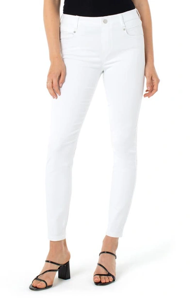 Liverpool Gia Glider Pull-on High Waist Ankle Skinny Jeans In White