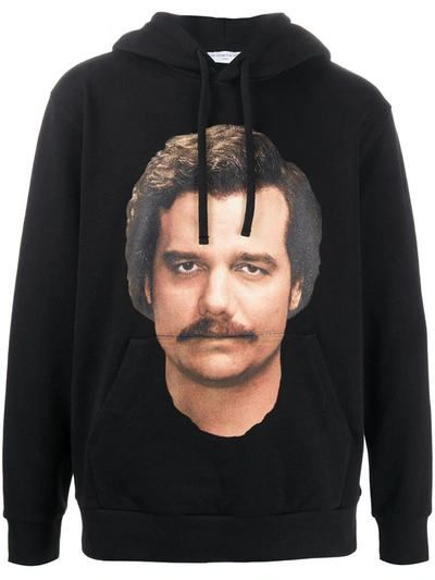 Ih Nom Uh Nit Portrait Print Drawstring Hoodie In Black