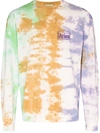 Aries Tie-dye Cotton Jersey Long-sleeved T-shirt In Multi