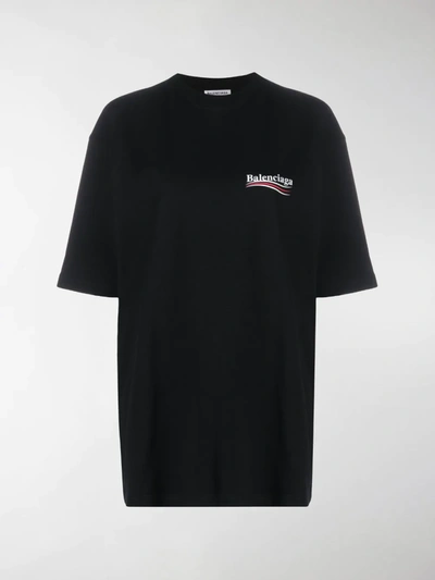 Balenciaga Relaxed Logo T-shirt In Black