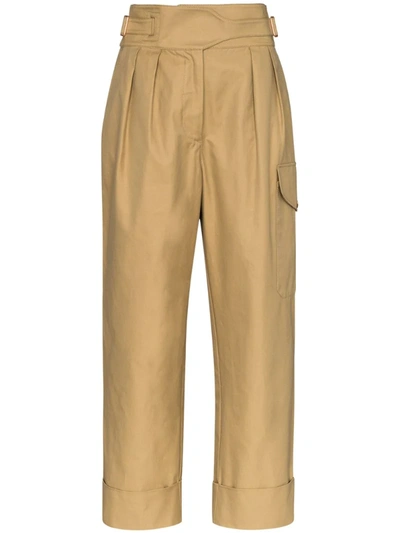 See By Chloé City High-waisted Cargo Trousers In Brown