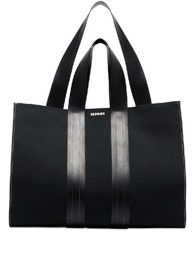 Sunnei Parallelpipedo Tote Bag In Black | ModeSens