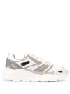 Sandro Futura Leather And Mesh Technical Trainers In White
