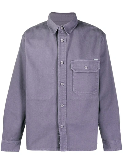 Carhartt Long Sleeve Reno Denim Overshirt In Purple