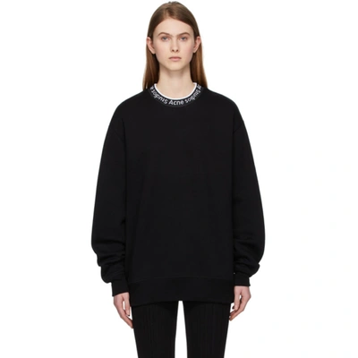 Acne Studios Black Logo Neck Sweatshirt