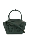 Bottega Veneta Small Arco Leather Satchel In Green