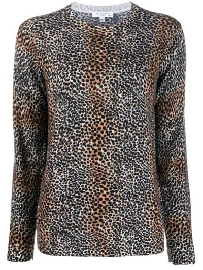 Equipment Leopard-print Wool Sweater In Black