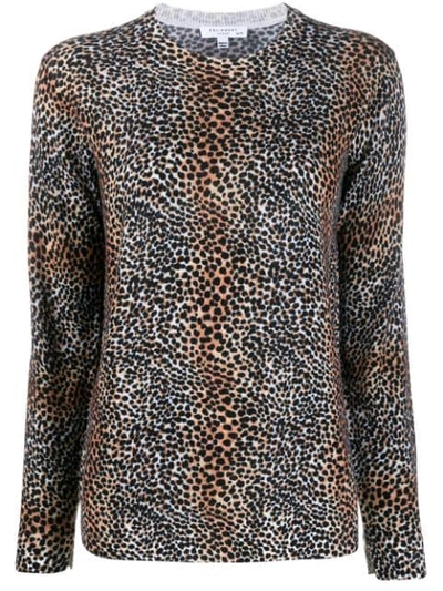 Equipment Leopard-print Wool Jumper In Black