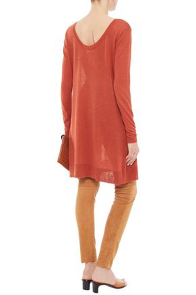 American Vintage Flaxcity Linen-jersey Tunic In Brick