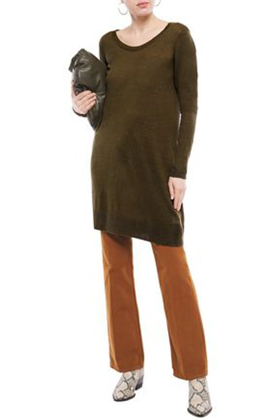 American Vintage Flaxcity Linen-jersey Tunic In Army Green