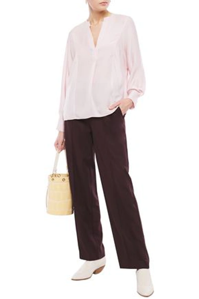 Vince Silk Crepe De Chine Blouse In Baby Pink