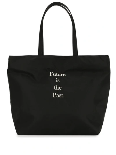 Undercover Black Textile Future Embroidered Bag