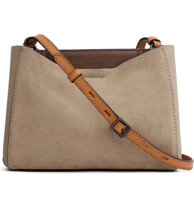 Rag & Bone Passenger Leather Crossbody Bag In Warm Grey