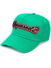 Dsquared2 Logo Embroidered Cap In Green