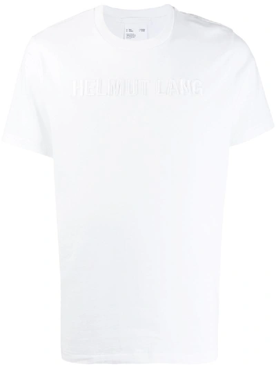 Helmut Lang Embroidered Logo T-shirt In White