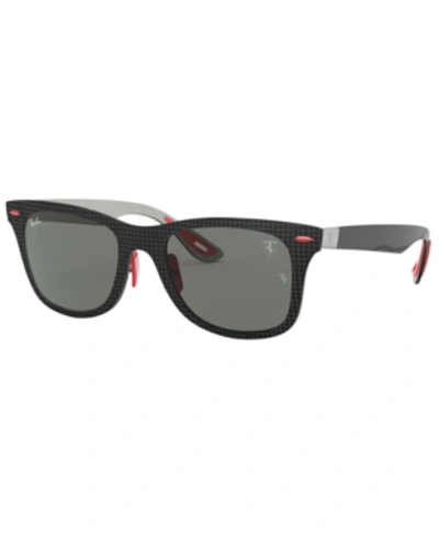 Ray Ban Rb8395m Scuderia Ferrari Collection Sunglasses Grey Frame Green Lenses 52-20