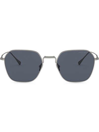 Giorgio Armani Ar6104 Matte Gunmetal Male Sunglasses In Grey