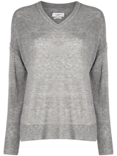 Isabel Marant Étoile V-neck Knitted Jumper In Grey