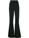 Hebe Studio Bianca Flared Cady Pants In Black