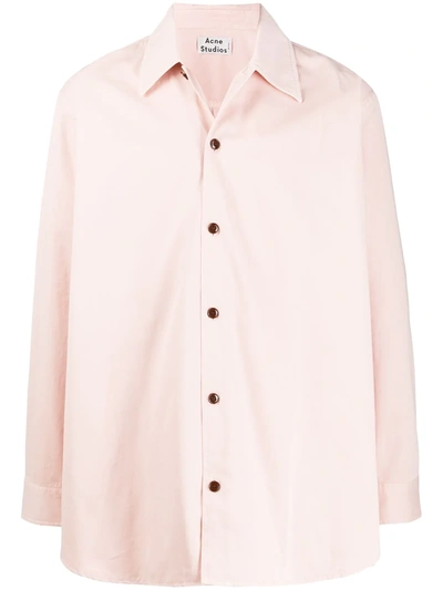 Acne Studios Boxy-fit Cotton Twill Shirt Old Pink