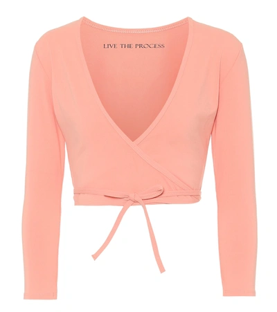 Live The Process Zen Wrap Cardigan In Pink